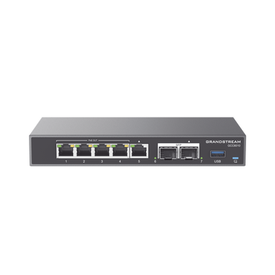 4 en 1: Firewall Nueva Generación, Router, PBX IP, Switch Gigabit de 5 Puertos (4 PoE) y 2 Puertos SFP 2.5 Gigabit